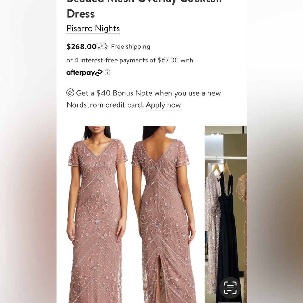 Formal dress with beads